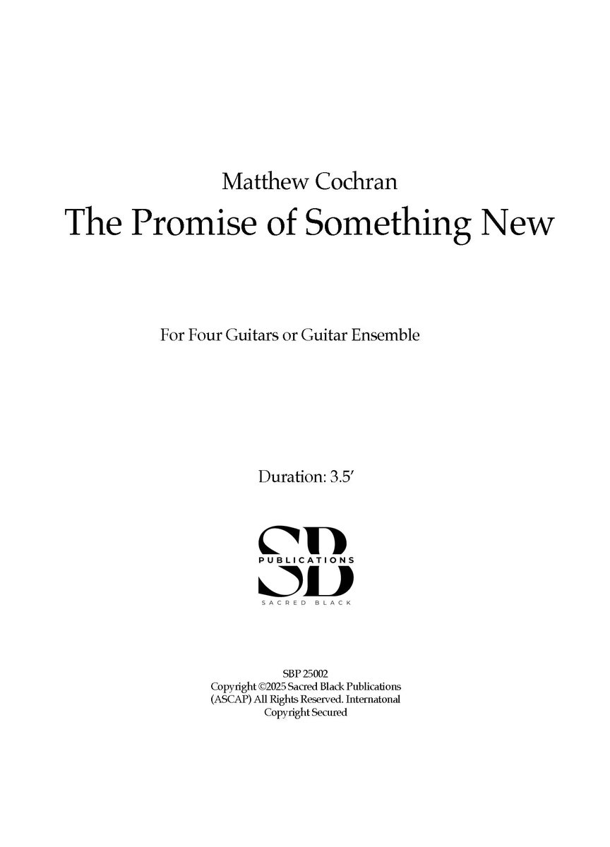 Cover of The Promise of Something New