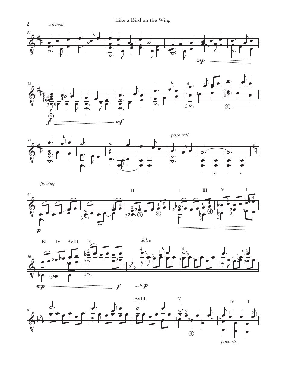 Like a Bird on the Wing, sample page 2